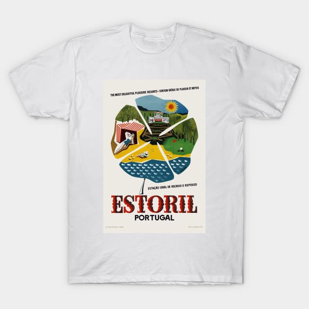 Estoril Portugal Vintage Travel Poster T-Shirt by vintagetreasure